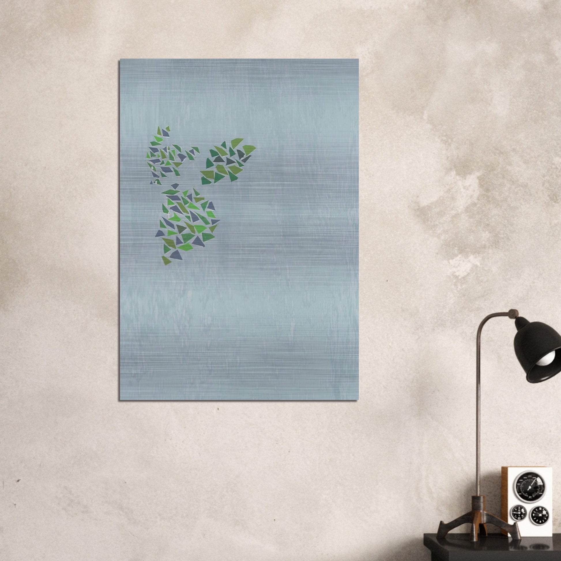 Colors on Blue - Post-Painterly Abstraction - Robert Goodnough Brushed Aluminum Print - 70x100 cm / 28x40 inches | Robert Goodnough Aluminum Print | Robert Goodnough Prints