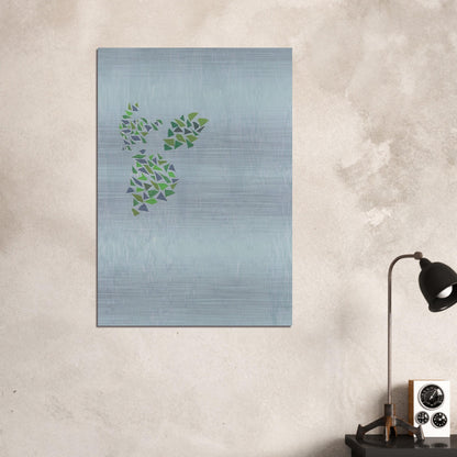 Colors on Blue - Post-Painterly Abstraction - Robert Goodnough Brushed Aluminum Print - 70x100 cm / 28x40 inches | Robert Goodnough Aluminum Print | Robert Goodnough Prints