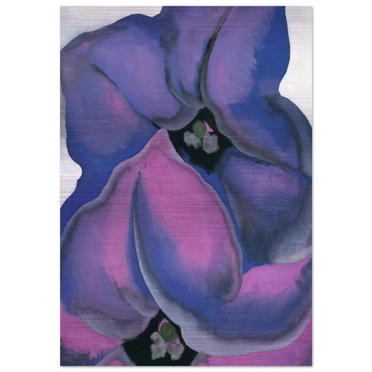 Purple Petunias - Georgia O'Keeffe Brushed Aluminum Print - 70x100 cm / 28x40 inches | Georgia O'Keeffe Aluminum Print | Georgia O'Keeffe Prints