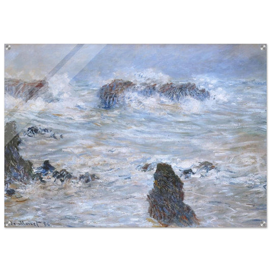 Storm, off the Coast of Belle-Ile - claude monet Acrylic Print - 70x100 cm / 28x40″ inches | claude monet Wall Art | claude monet Prints