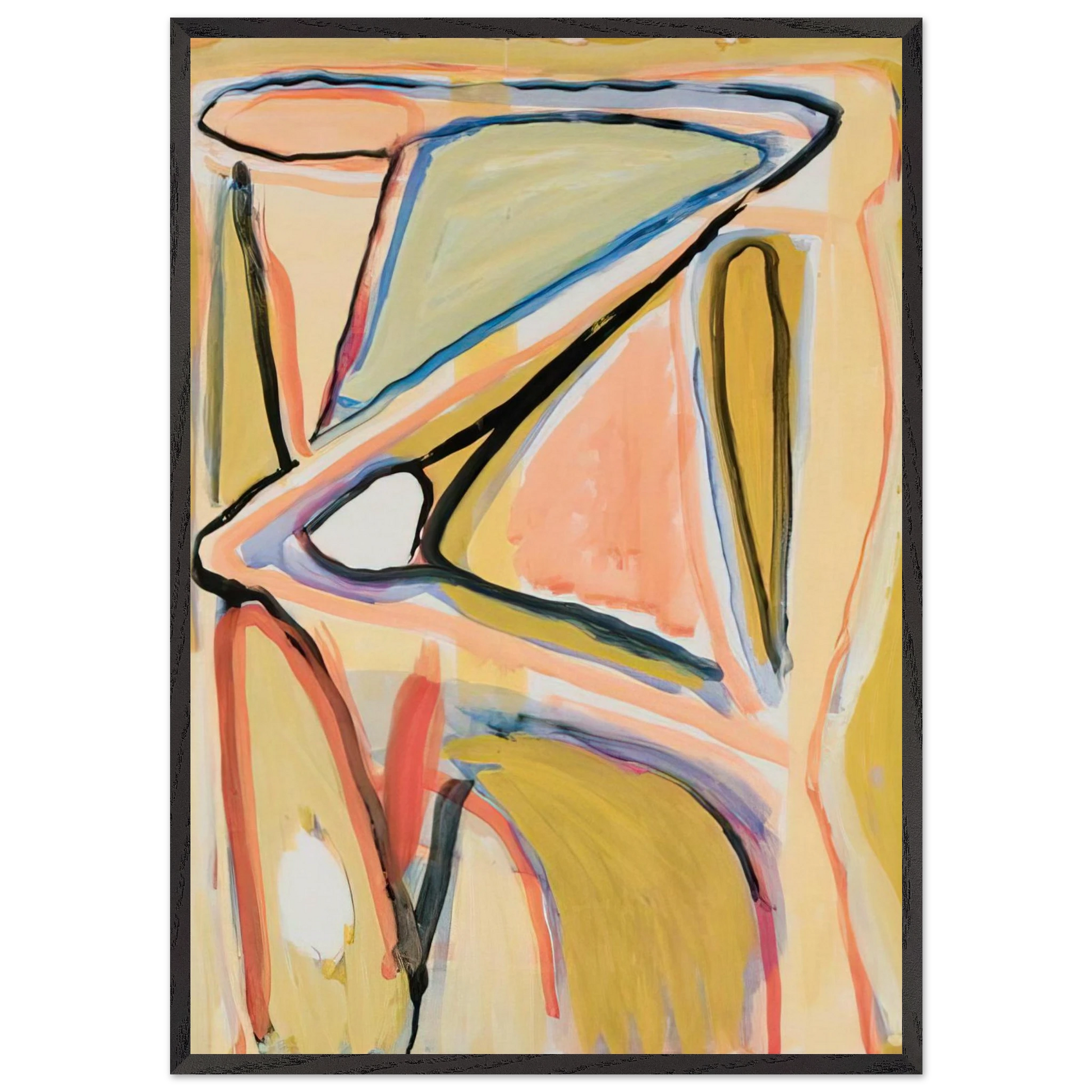 Composition - 1967 - Bram van Velde Framed Art Print – Black Wooden Frame - Default Title - -Framed Art Print