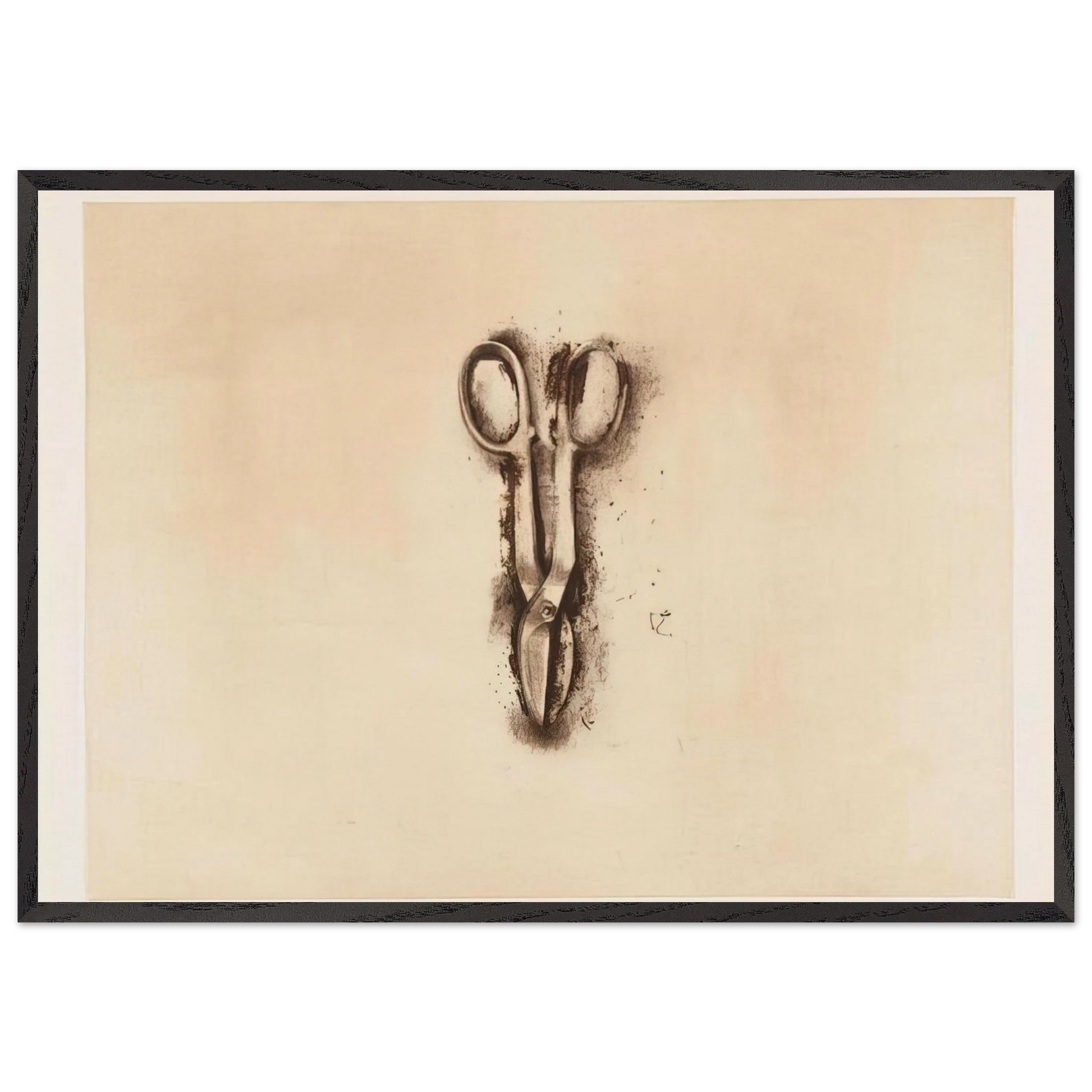 TINSNIP 1973 - Jim Dine Framed Art Print – Black Wooden Frame - Default Title - -Framed Art Print