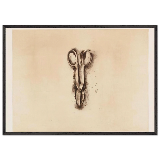 TINSNIP 1973 - Jim Dine Framed Art Print – Black Wooden Frame - Default Title - -Framed Art Print