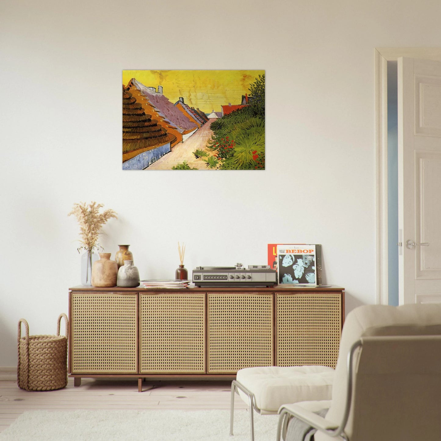 Street in Saintes-Maries - Vincent van Gogh Brushed Aluminum Print - 70x100 cm / 28x40 inches | Vincent van Gogh Aluminum Print | Vincent van Gogh Prints