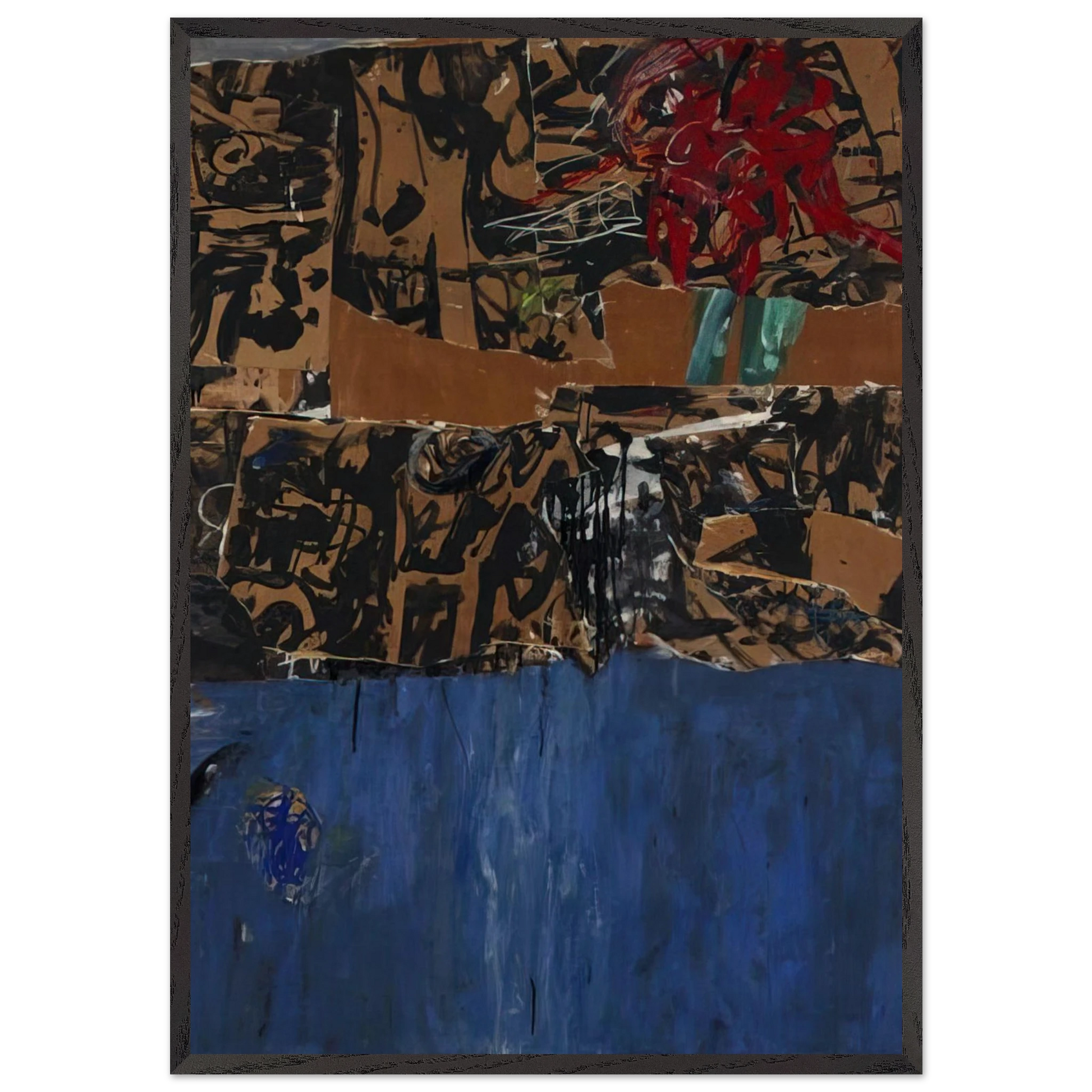 Blue Blue Blue - Allan Kaprow Framed Art Print – Black Wooden Frame - Default Title - -Framed Art Print