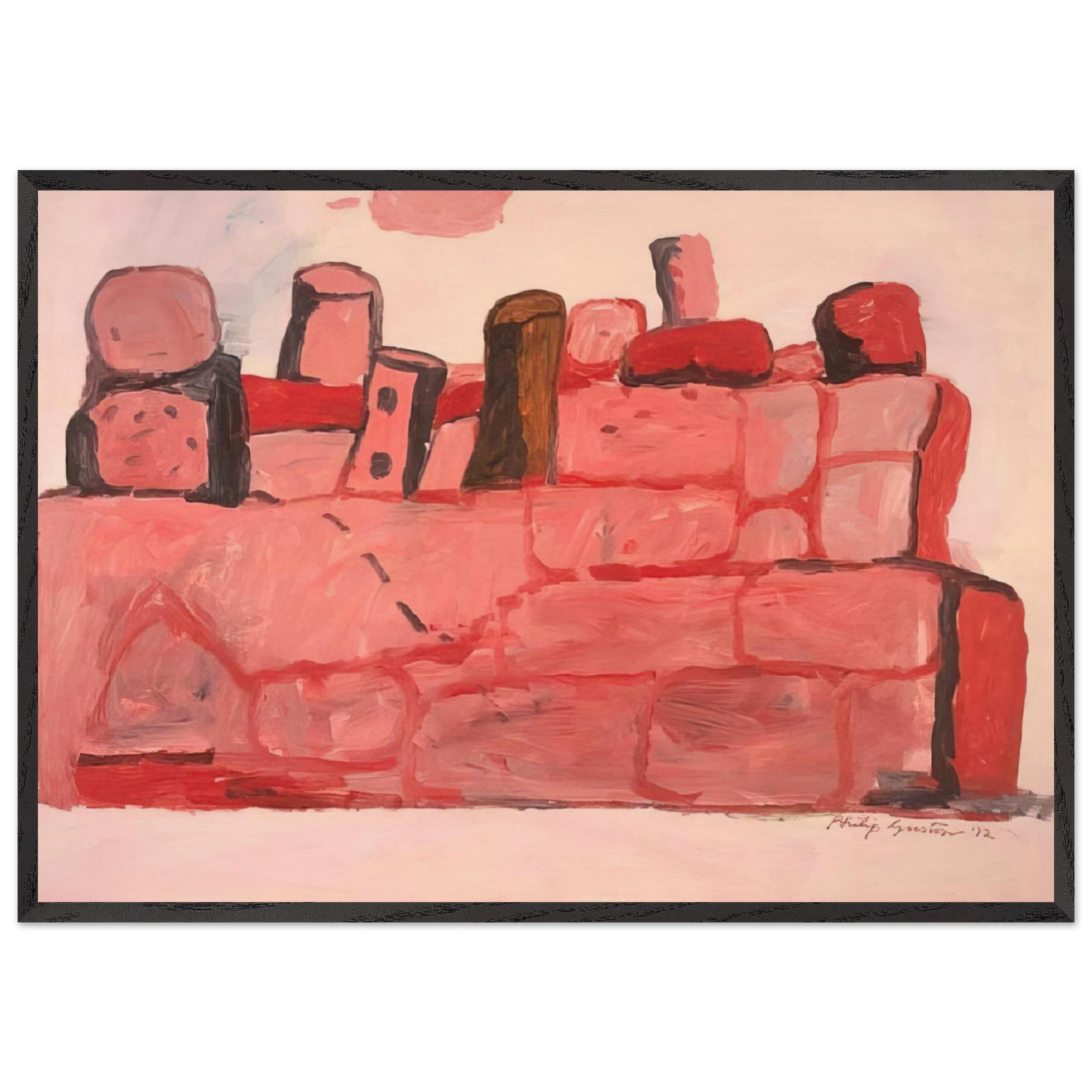 CERVETERI 1972 - Philip Guston Framed Art Print – Black Wooden Frame - Default Title - -Framed Art Print