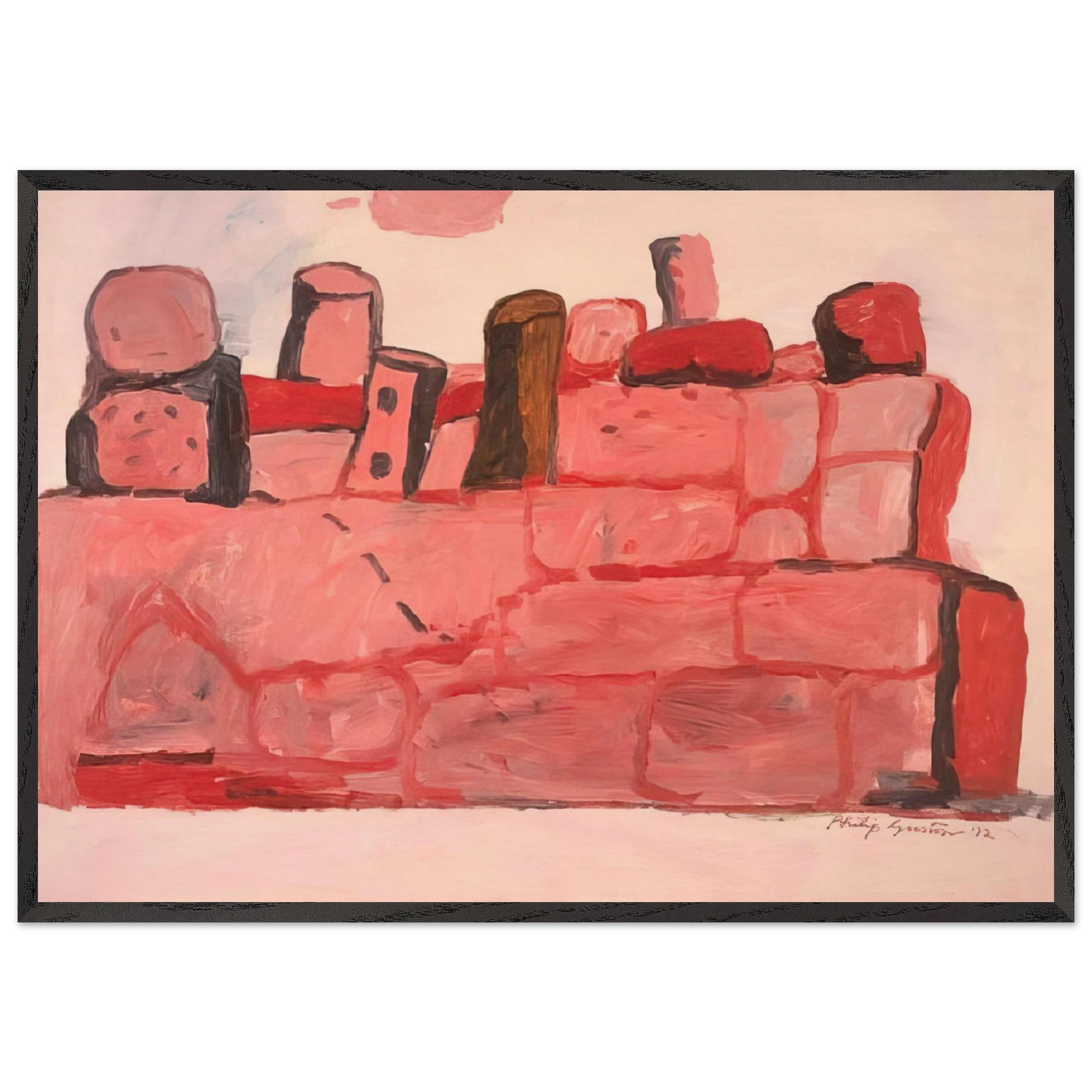 CERVETERI 1972 - Philip Guston Framed Art Print – Black Wooden Frame - Default Title - -Framed Art Print