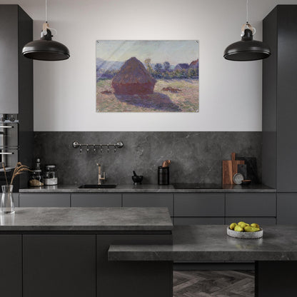 A Haystack in the Evening Sun - claude monet Acrylic Print - 70x100 cm / 28x40″ inches