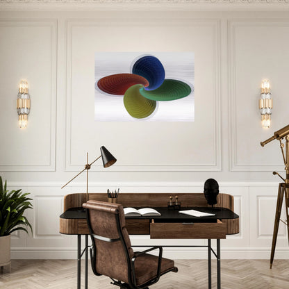 Tower of Fire, parametric model - Abstract Art - Johannes Itten Brushed Aluminum Print - 70x100 cm / 28x40 inches | Johannes Itten Aluminum Print | Johannes Itten Prints