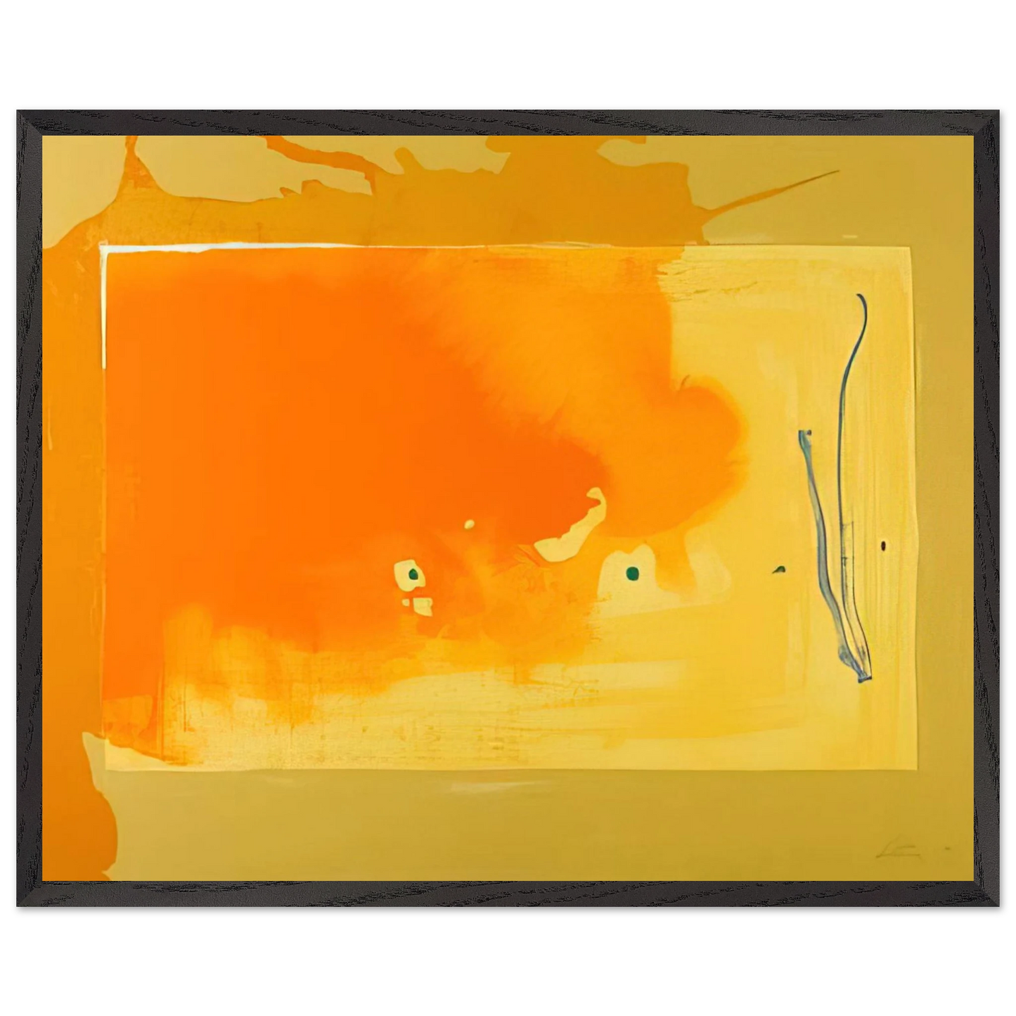 Helen Frankenthaler - Bilbao - 1998 Wall art - 45x60 cm / 18x24 inches - Premium Wooden Framed Poster With Fine Art Paper - Black frame