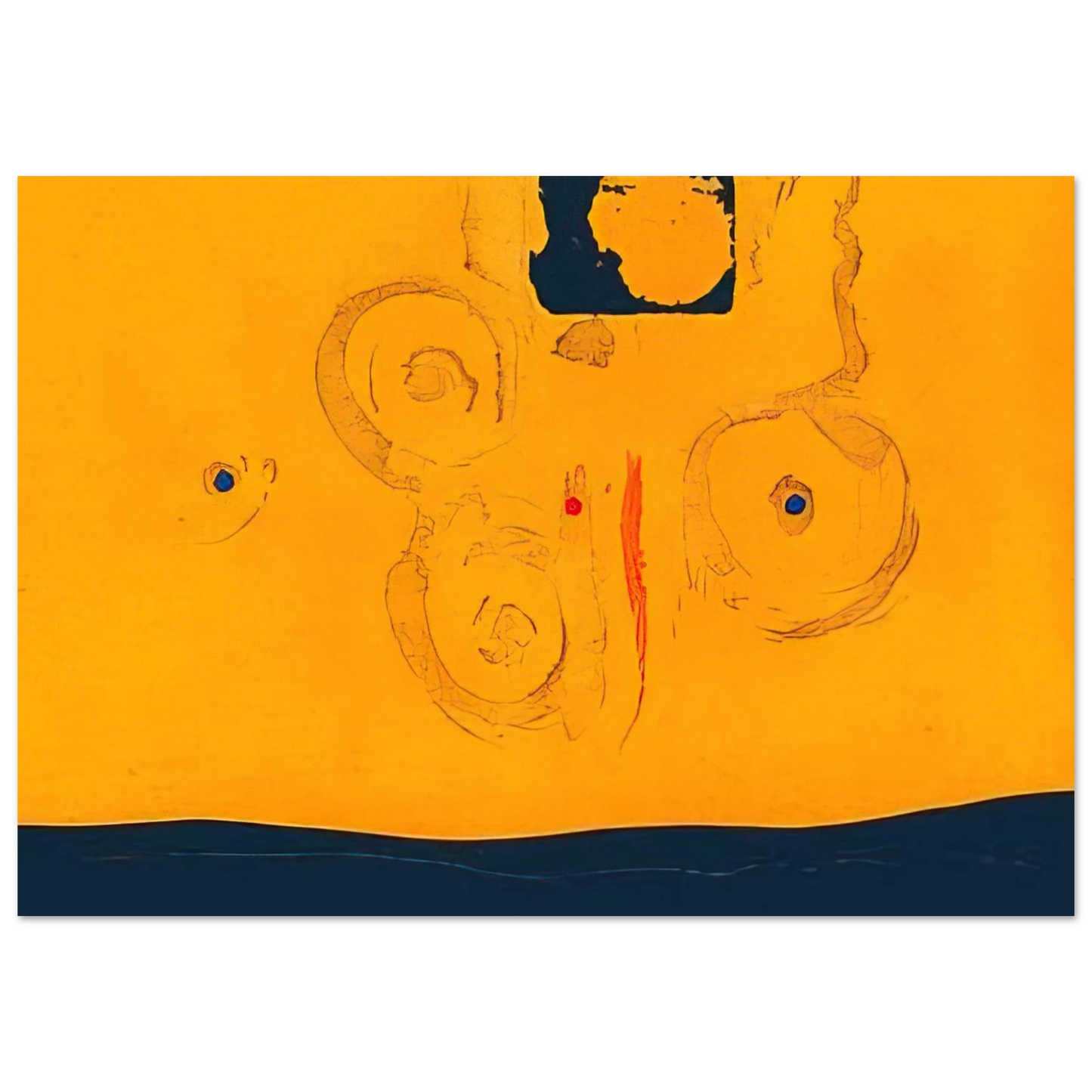 Helen Frankenthaler - Plaza Real - 1988 Wall art - A3 (29.7 x 42  cm) - Fine Art Poster - -