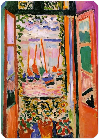 OPEN WINDOW COLLIOURE 1905 By Henri Matisse Pack of 10 Post Cards | Henri Matisse Post Cards | A6 (10.5 x 14.8 cm) - 4.1 x 5.8 inches