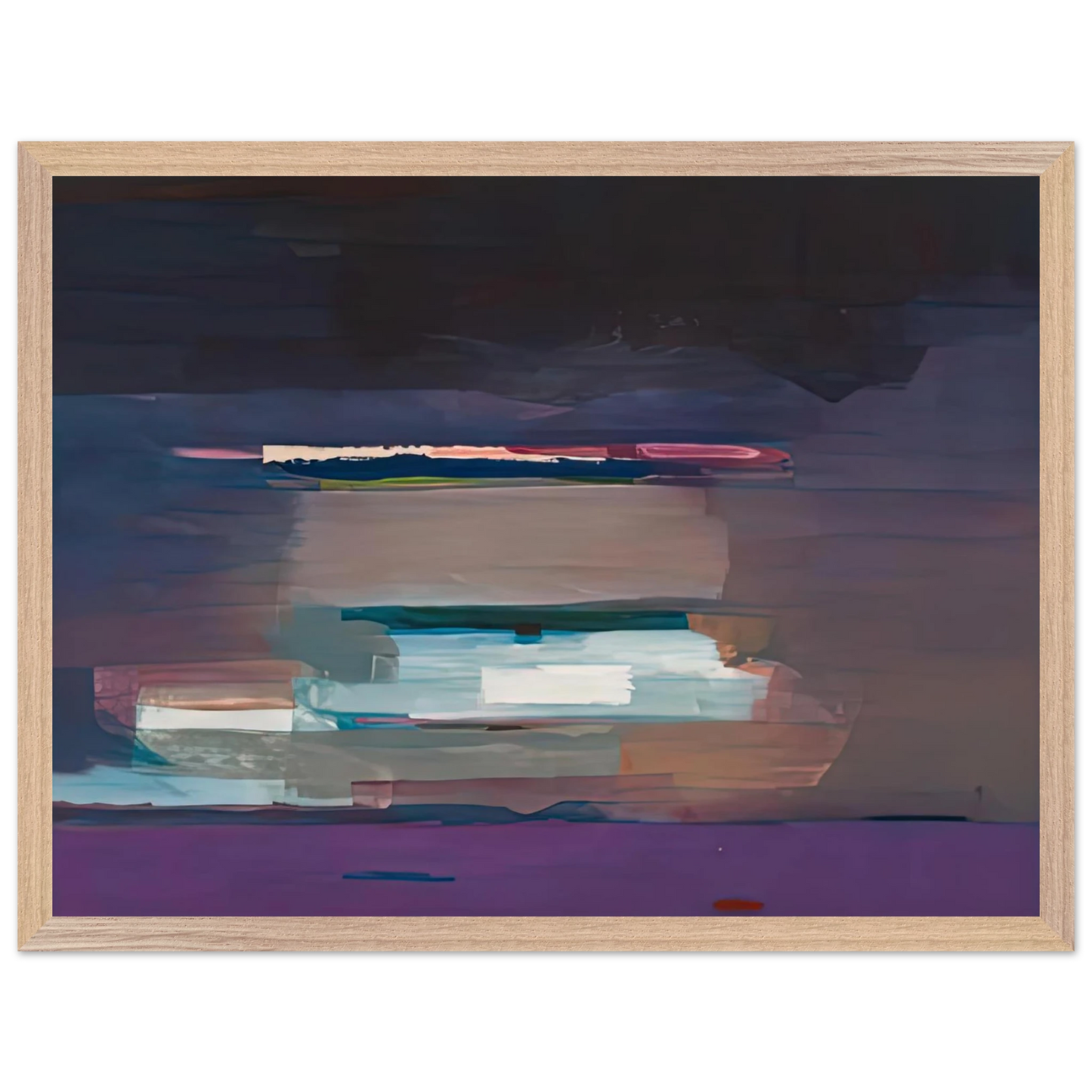 Helen Frankenthaler - Viewpoint I, 1974- Wall Art - 60x80 cm / 24x32 inches - Premium Wooden Framed Poster With Fine Art Paper - White frame