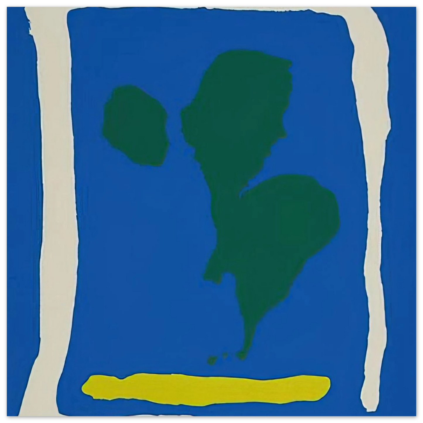 Helen Frankenthaler - Air Frame - 1965 Wall art - 13x18 cm / 5x7 inches - Premium Wooden Framed Poster With Fine Art Paper - Black frame