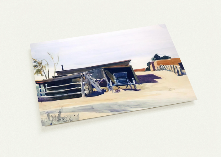 Adobes and Shed, New Mexico By Edward Hopper Pack of 10 Post Cards | Edward Hopper Post Cards | A6 (10.5 x 14.8 cm) - 4.1 x 5.8 inches