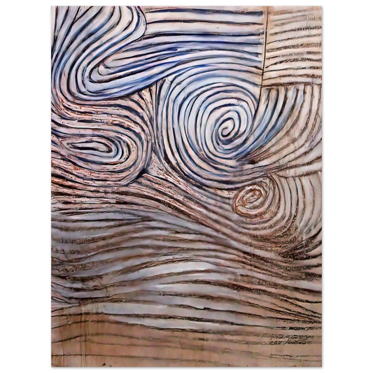 Victor Pasmore - SPIRAL MOTIF IN WHITE BLACK AND INDIGO 1951 Fine Art Poster - Default Title