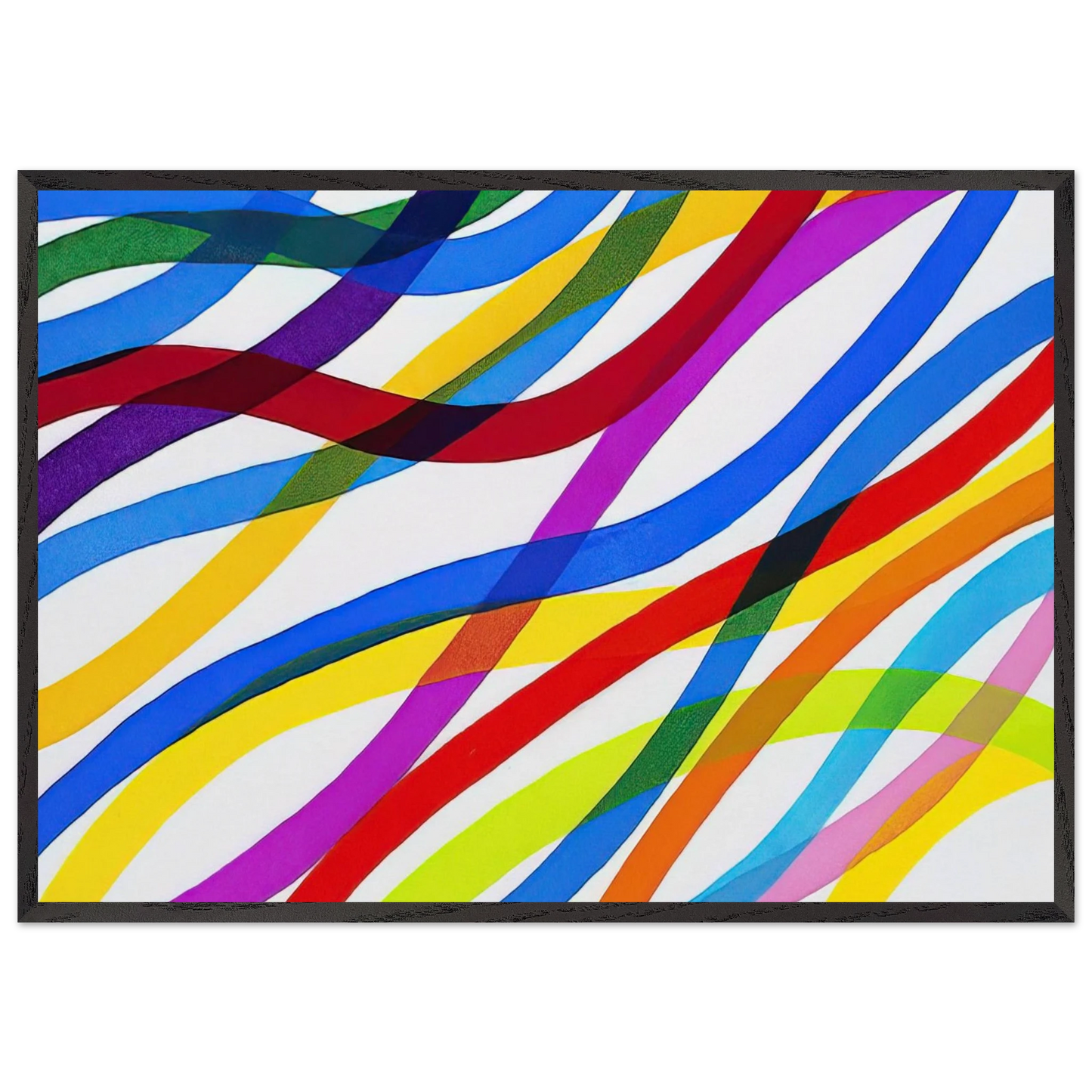 Untitled - 1990 N3 - Piero Dorazio Framed Art Print – Black Wooden Frame - Default Title - -Framed Art Print