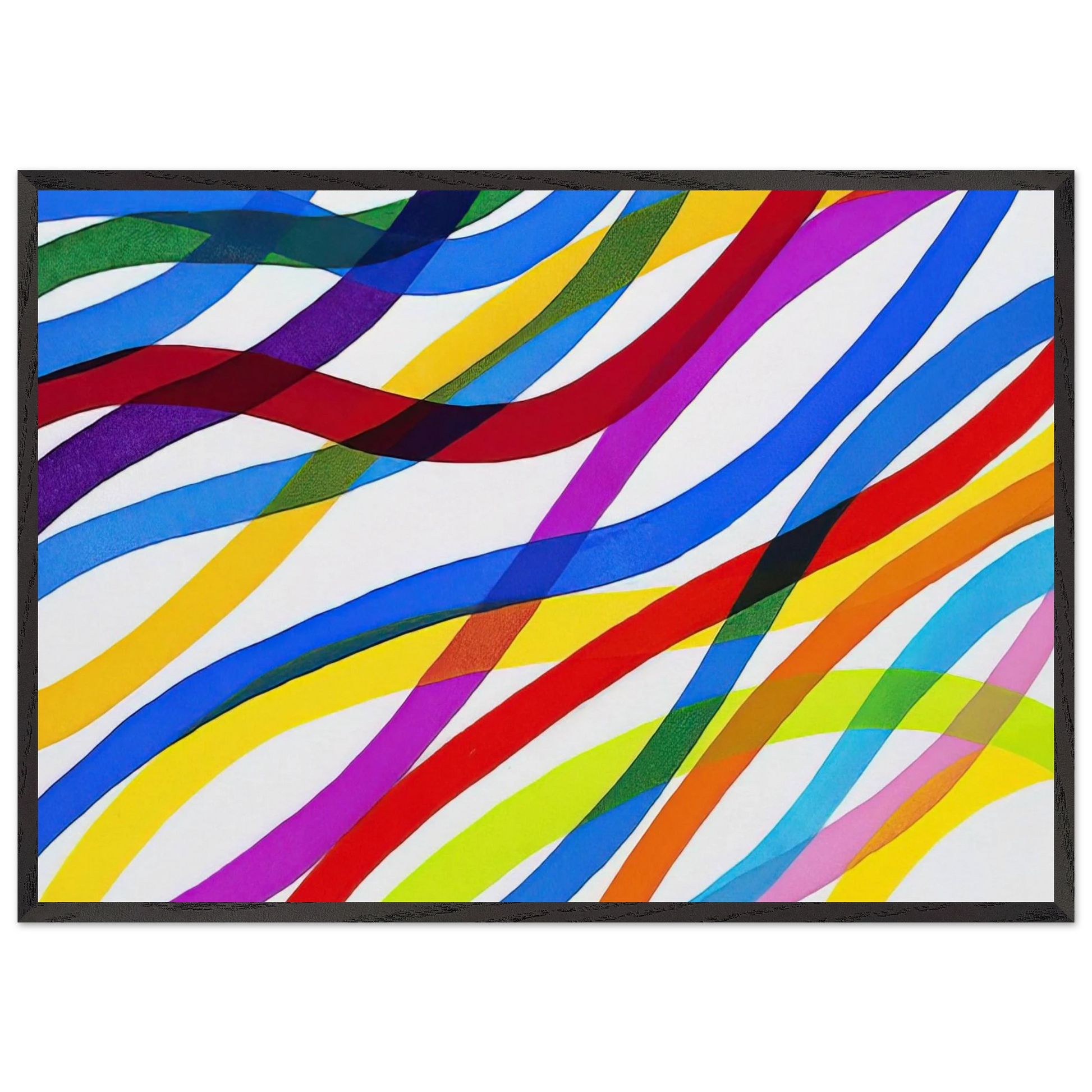 Untitled - 1990 N3 - Piero Dorazio Framed Art Print – Black Wooden Frame - Default Title - -Framed Art Print