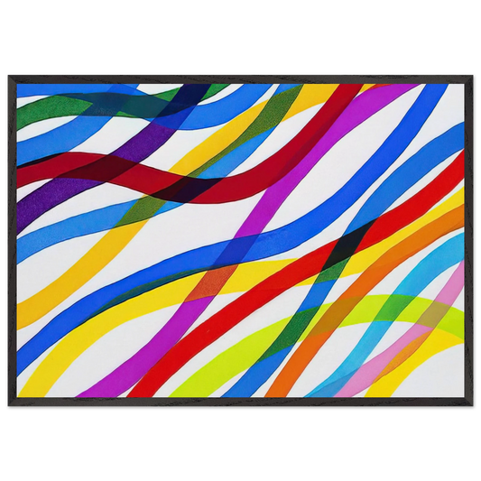 Untitled - 1990 N3 - Piero Dorazio Framed Art Print – Black Wooden Frame - Default Title - -Framed Art Print