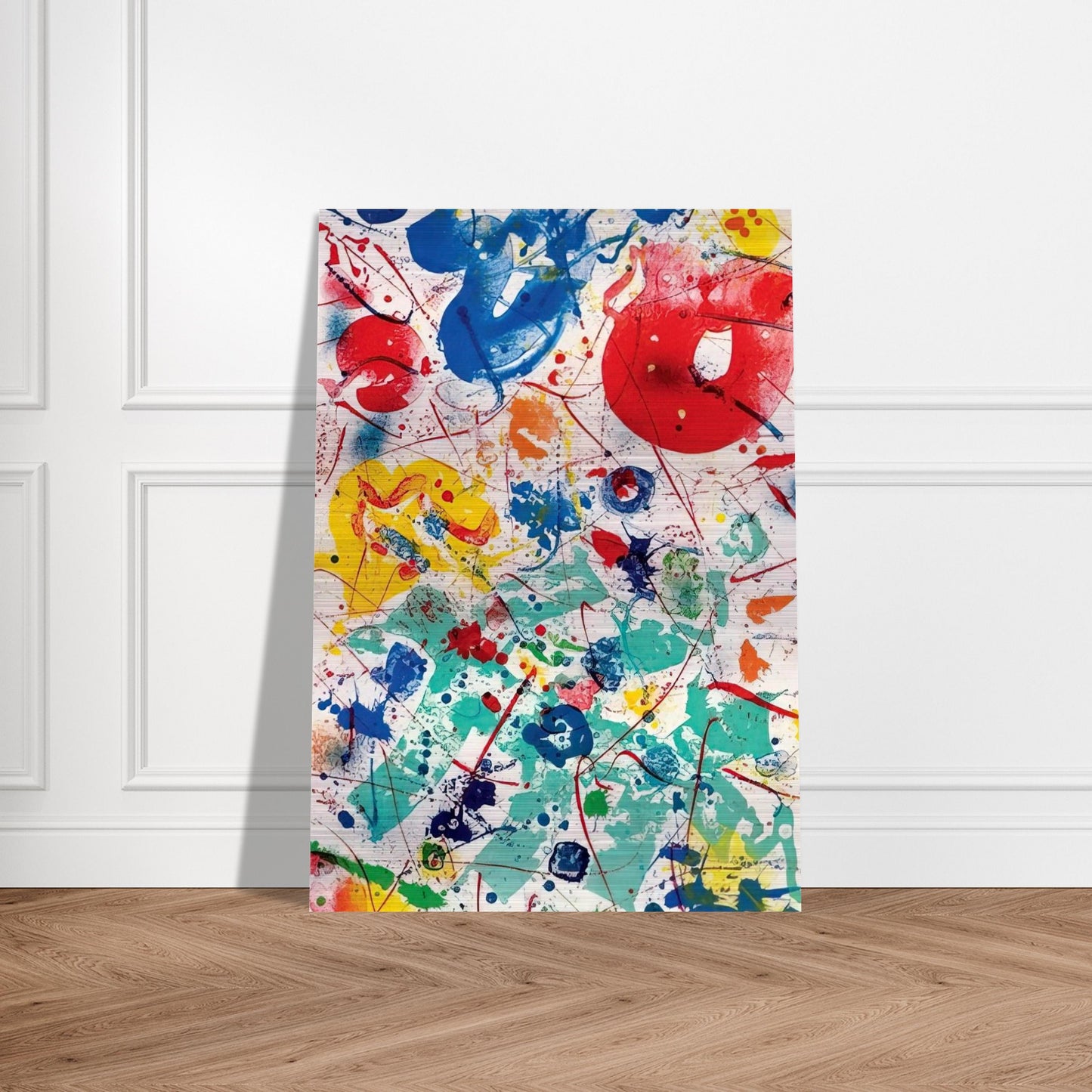 Untitled  SF 358  - Sam Francis Brushed Aluminum Print - 70x100 cm / 28x40 inches | Sam Francis Aluminum Print | Sam Francis Prints