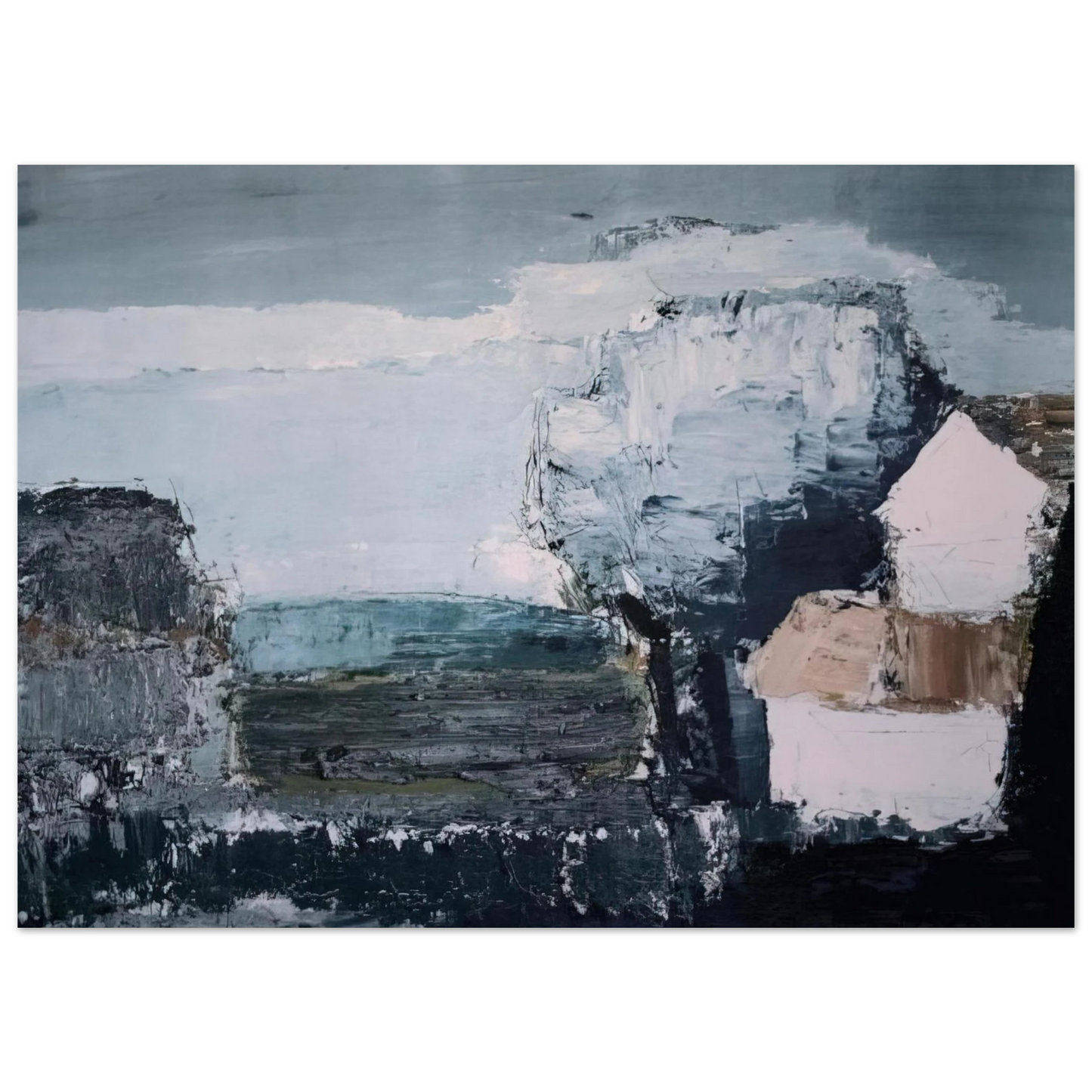 Nicolas de Stael - Paysage méditerranéen - 1953 Fine Art Poster - 75x100 cm / 30x40 inches
