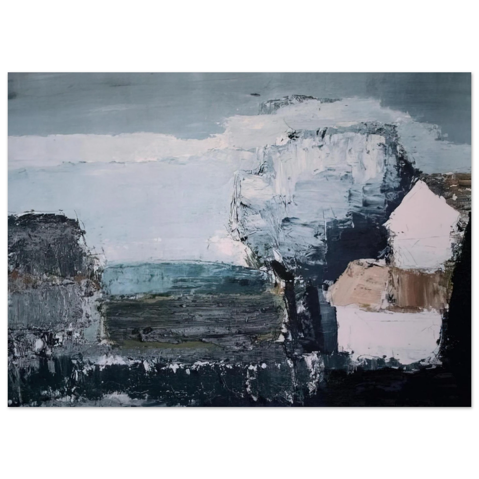 Nicolas de Stael - Paysage méditerranéen - 1953 Fine Art Poster - 75x100 cm / 30x40 inches