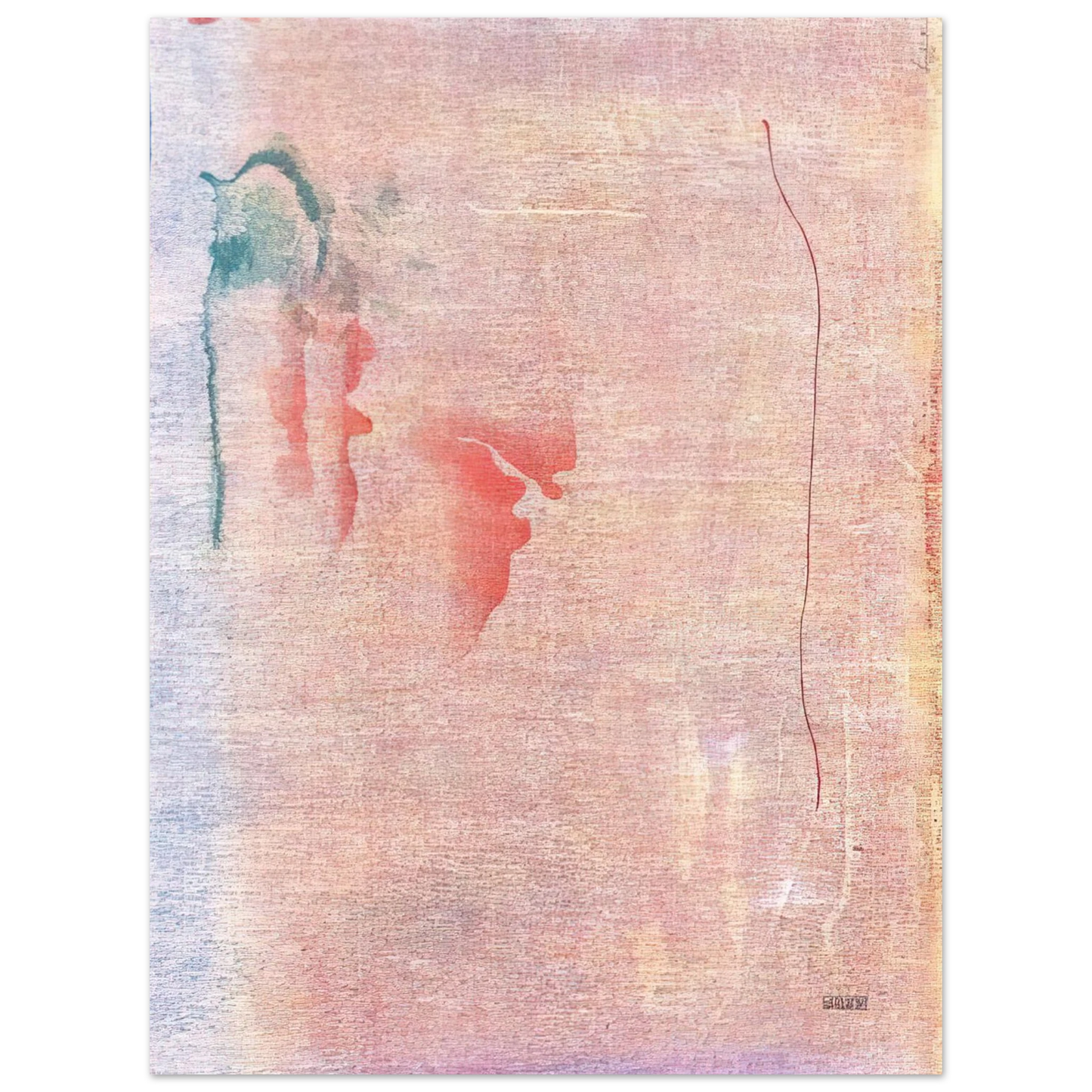 Helen Frankenthaler - Cedar Hill - 1983 Wall art - 13x18 cm / 5x7 inches - Premium Wooden Framed Poster With Fine Art Paper - Black frame