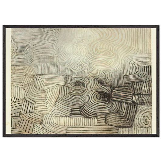 THE SNOWSTORM 1950 - Victor Pasmore Framed Art Print – Black Wooden Frame - Default Title - -Framed Art Print