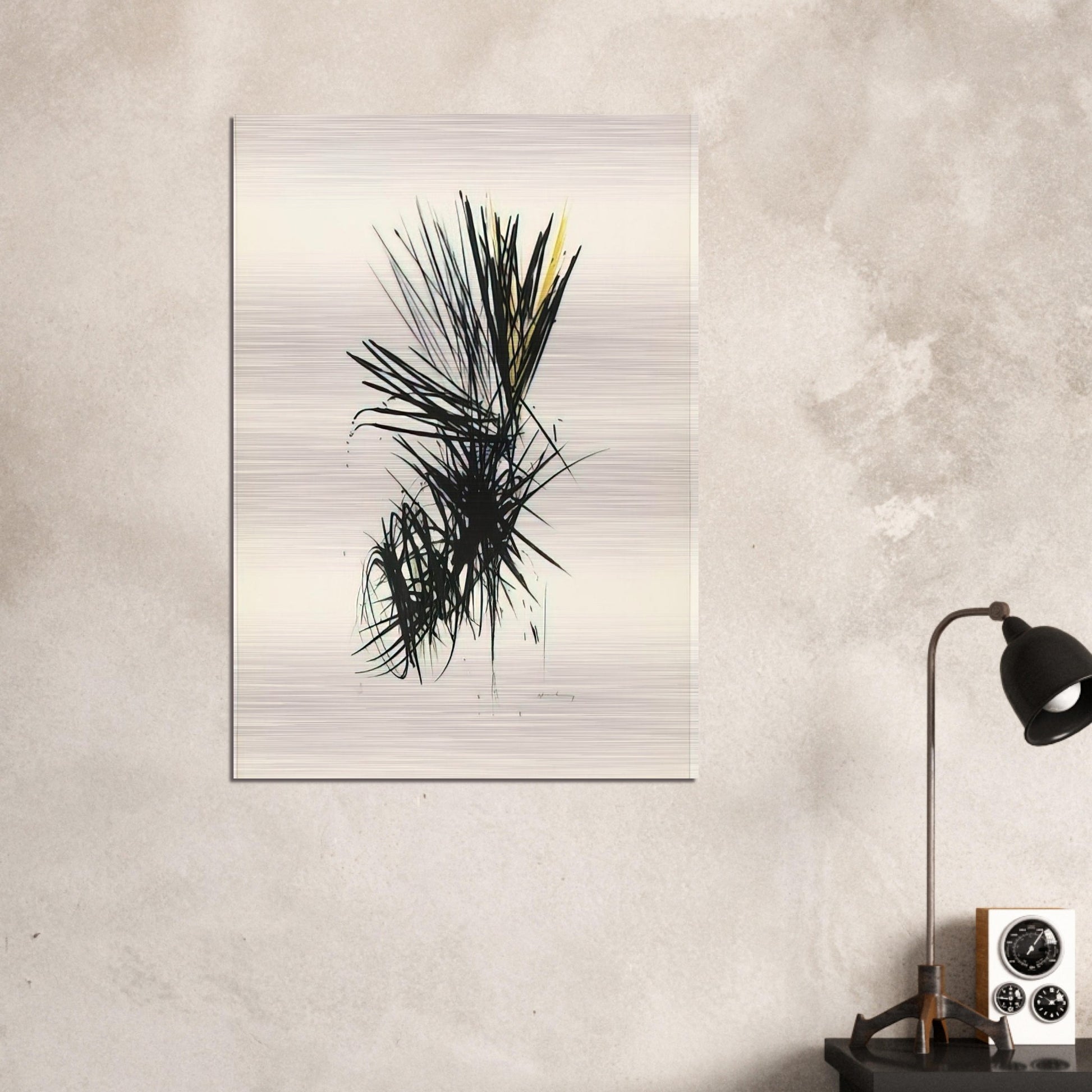 Untitled L 12 - 1957 - Hans Hartung Brushed Aluminum Print - 70x100 cm / 28x40 inches | Hans Hartung Aluminum Print | Hans Hartung Prints