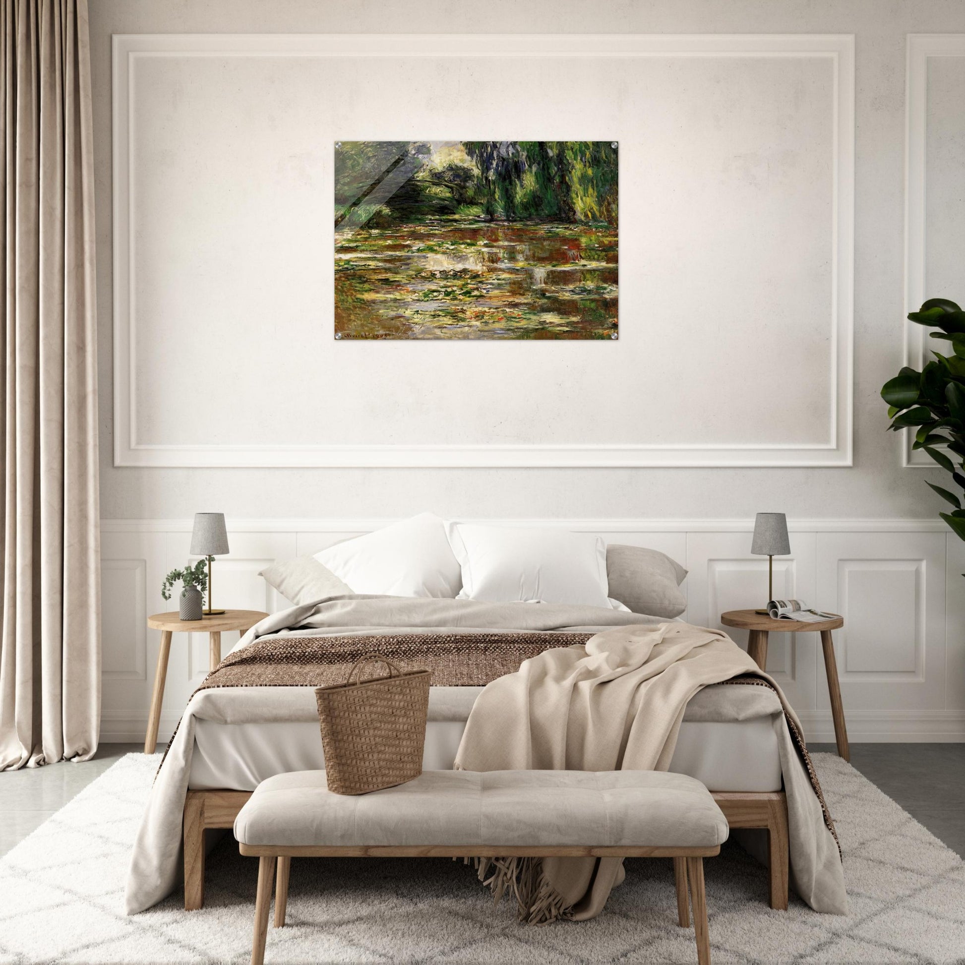 The Japanese Bridge The Bridge over the Water-Lily Pond - claude monet Acrylic Print - 70x100 cm / 28x40″ inches