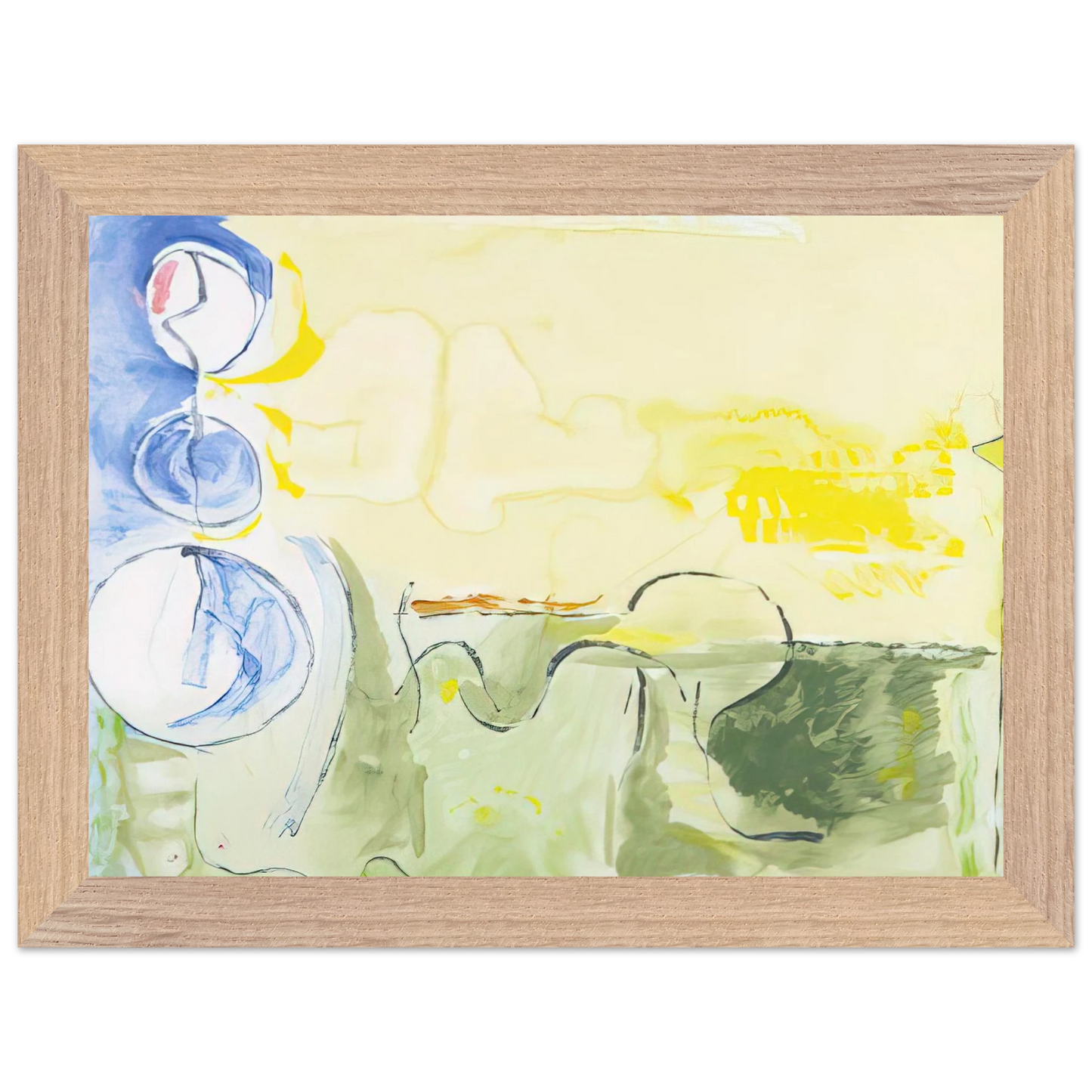 Helen Frankenthaler - Flotilla - 2006 Wall art - 70x100 cm / 28x40 inches - Premium Wooden Framed Poster With Fine Art Paper - White frame