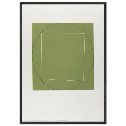 UNTITLED FROM SEVEN AQUATINTS 1973 - Robert Mangold Framed Art Print – Black Wooden Frame - Default Title - -Framed Art Print