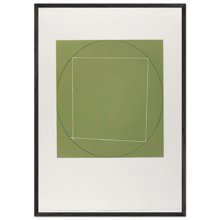 UNTITLED FROM SEVEN AQUATINTS 1973 - Robert Mangold 70x100 cm / 28x40 inches Framed Art Print – Black Wooden Frame