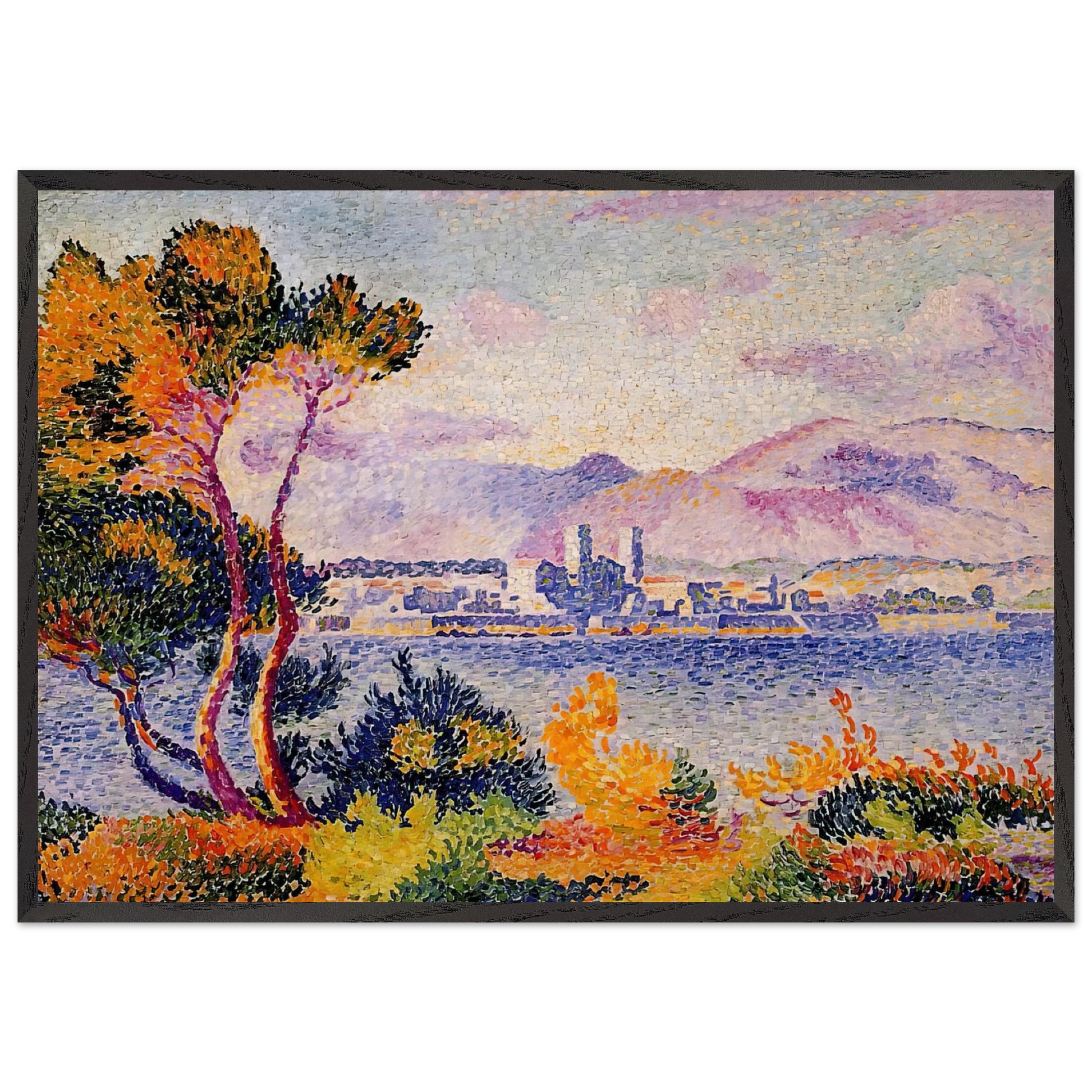Antibes Afternoon - Henri-Edmond Cross Framed Art Print – Black Wooden Frame - Default Title - -Framed Art Print