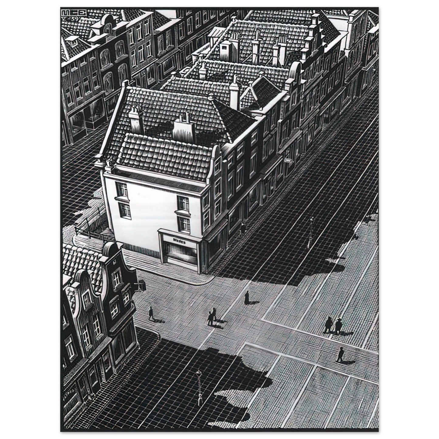 MC Escher - DELFT Wall Art - 21x29.7 cm / 8x12" - Fine Art Poster - -