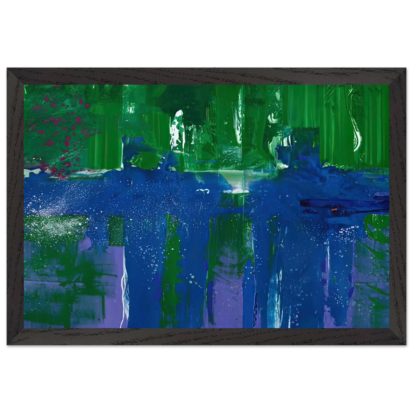 Helen Frankenthaler - Grotto, 1990- Wall Art - 30x40 cm / 12x16 inches - Premium Wooden Framed Poster With Fine Art Paper - Wood frame