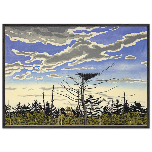 Ospreys Nest - 1980 - Neil Welliver Framed Art Print – Black Wooden Frame - Default Title - -Framed Art Print