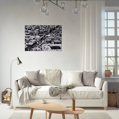 TOWNSCAPE MADRID - Gerhard Richter Brushed Aluminum Print - 70x100 cm / 28x40 inches | Gerhard Richter Aluminum Print | Gerhard Richter Prints