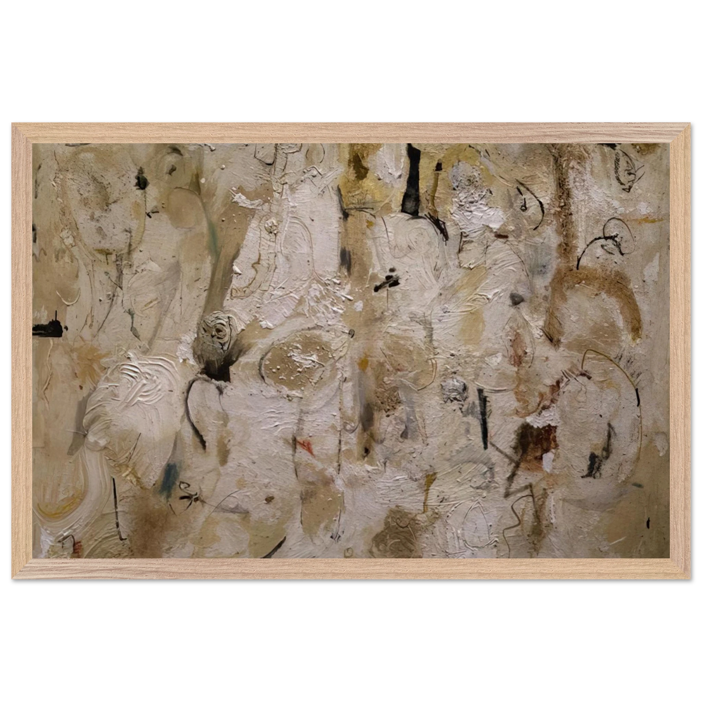 Helen Frankenthaler - Painted on 21st Street - 1951 Wall art - 45x60 cm / 18x24 inches - Premium Wooden Framed Poster With Fine Art Paper - Black frame