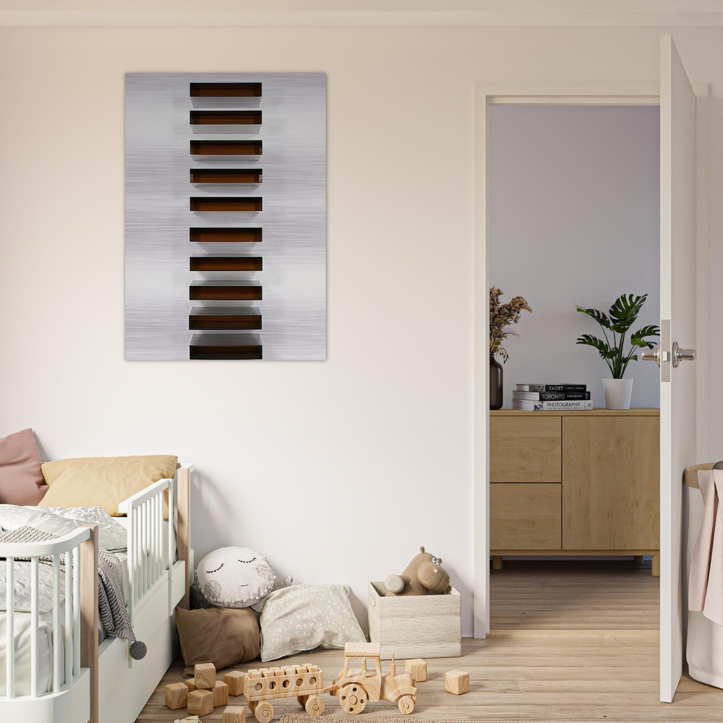 Untitled - 1973 - Donald Judd Brushed Aluminum Print - 70x100 cm / 28x40 inches | Donald Judd Aluminum Print | Donald Judd Prints