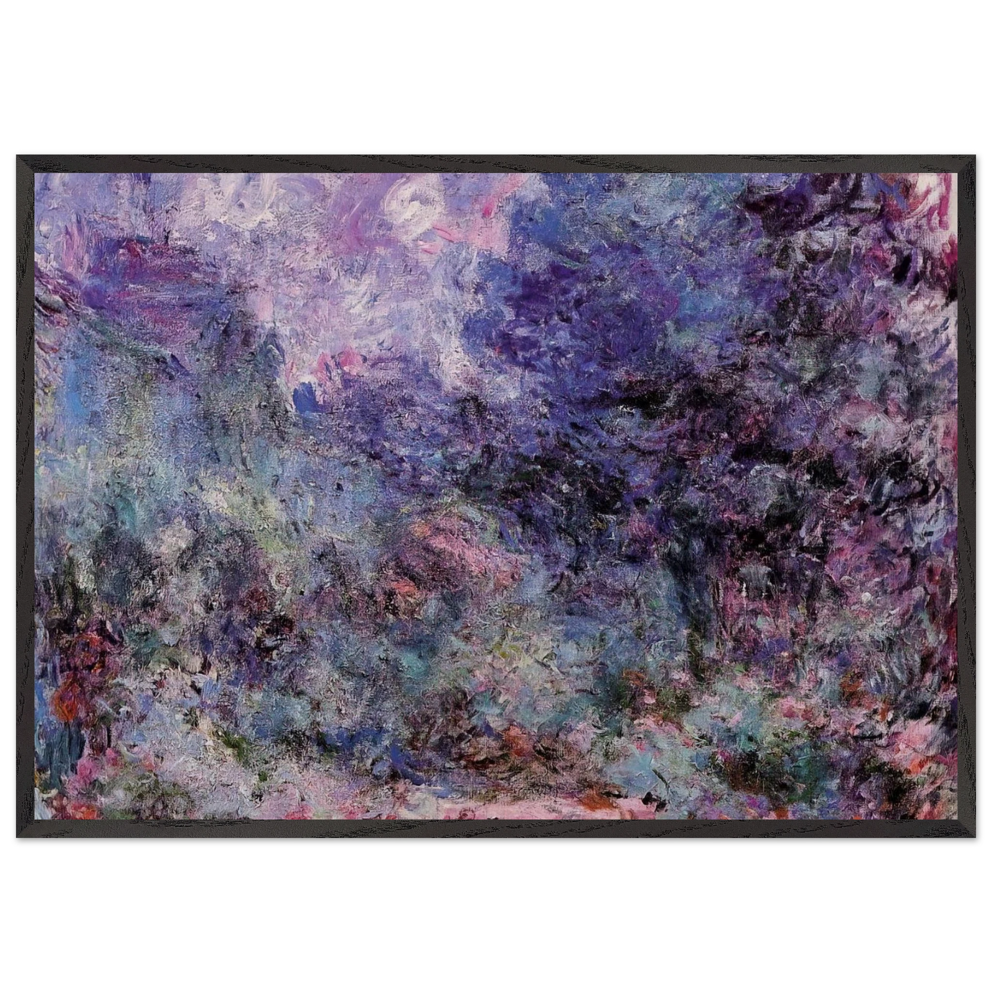 The House Seen from the Rose Garden 3 - claude monet Framed Art Print – Black Wooden Frame - Default Title - -Framed Art Print