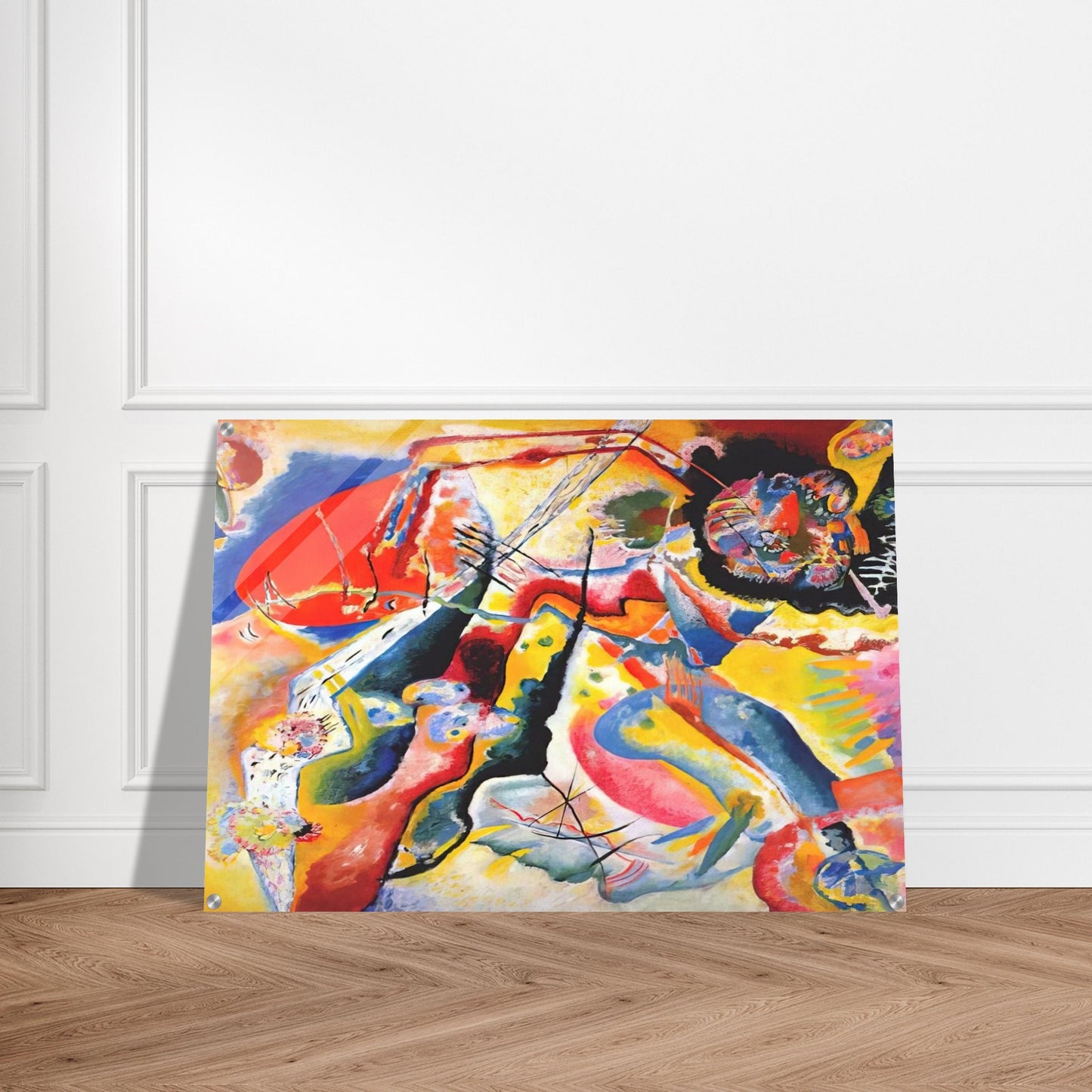 PAINTING WITH RED SPOT 1914 - Wassily Kandinsky Acrylic Print - 70x100 cm / 28x40″ inches | Wassily Kandinsky Wall Art | Wassily Kandinsky Prints