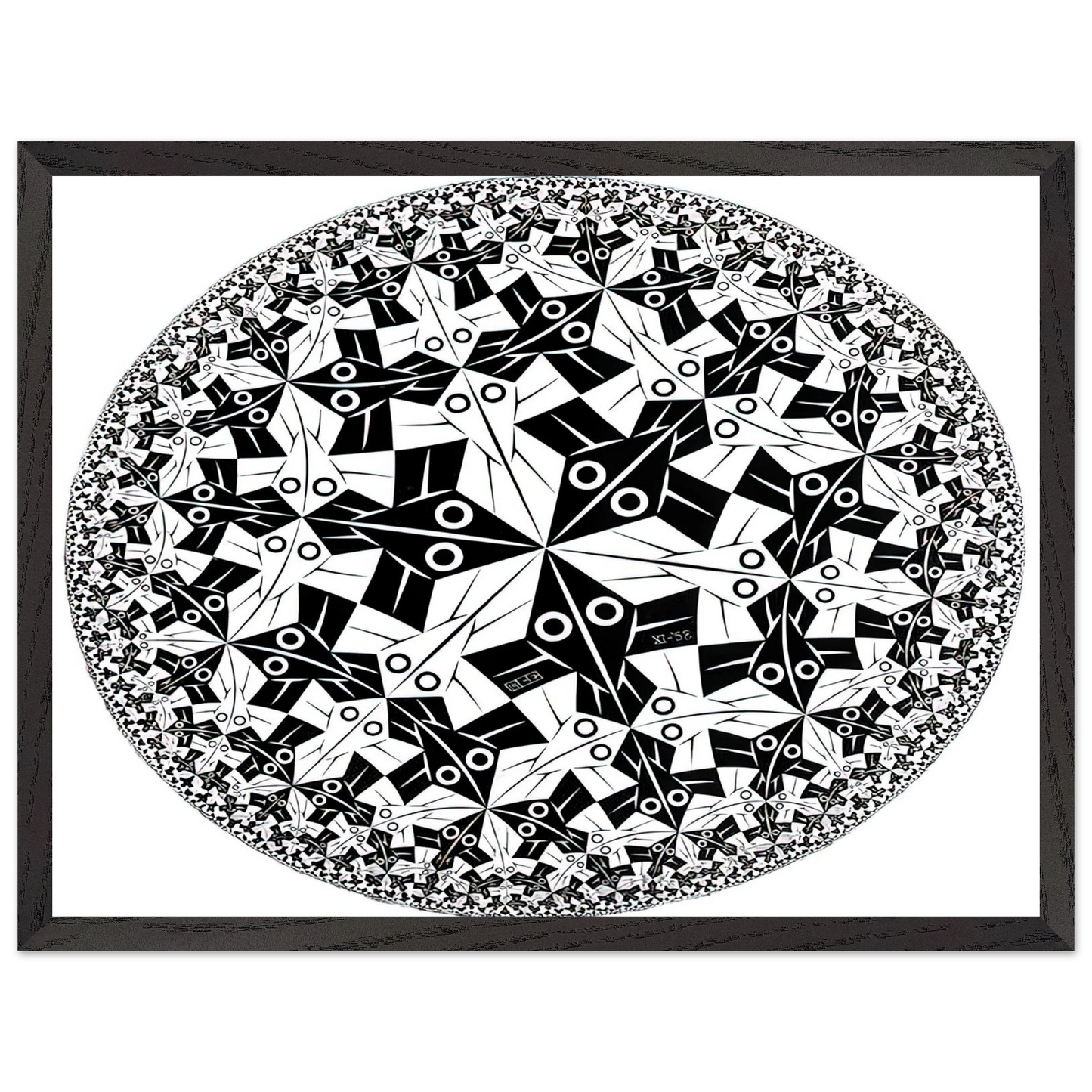 MC Escher - CIRCLE LIMIT I Wall Art - 30x40 cm / 12x16 inches - Fine Art Poster - -