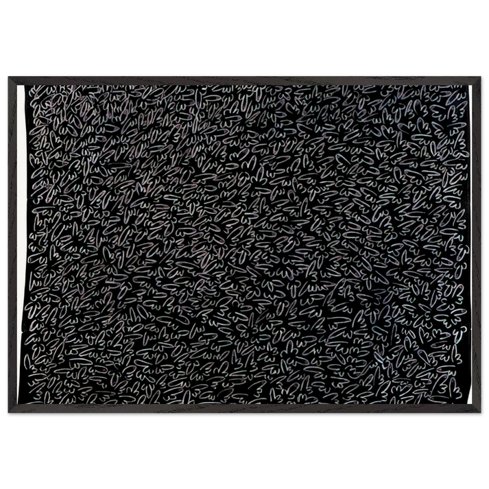 UNTITLED 1979 0 N2 - Keith Haring 70x100 cm / 28x40 inches Framed Art Print – Black Wooden Frame | Keith Haring Art For Sale