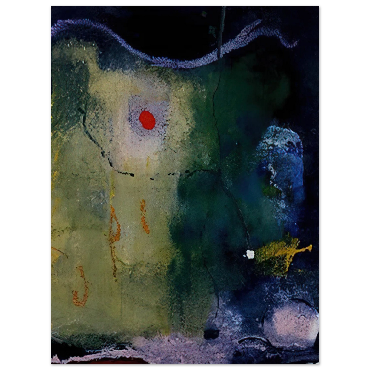 Helen Frankenthaler - The Other Side of the Moon - 1995 Wall art - 30x40 cm / 12x16 inches - Premium Wooden Framed Poster With Fine Art Paper - Black frame