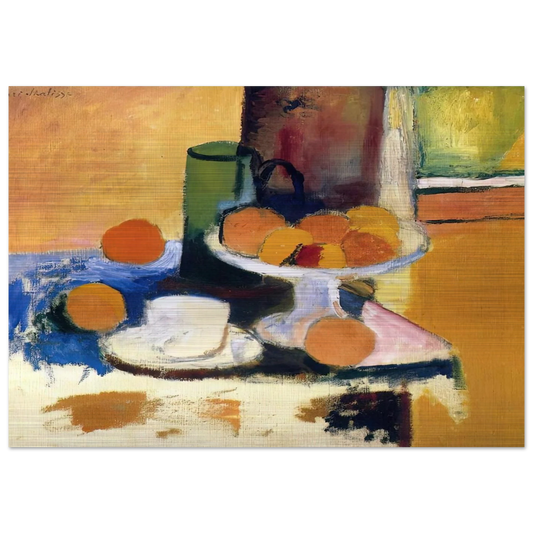 STILL LIFE WITH ORANGES II 1899 - Henri Matisse Brushed Aluminum Print - 70x100 cm / 28x40 inches | Henri Matisse Aluminum Print | Henri Matisse Prints