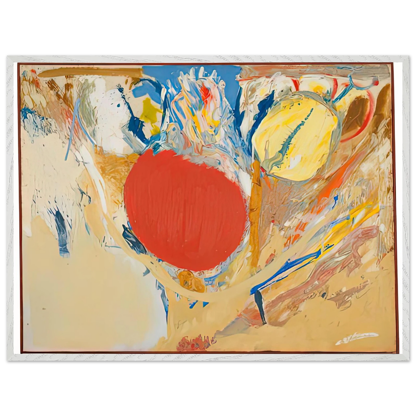 Helen Frankenthaler - Break Through, 1956- Wall Art - 30x40 cm / 12x16 inches - Premium Wooden Framed Poster With Fine Art Paper - Wood frame