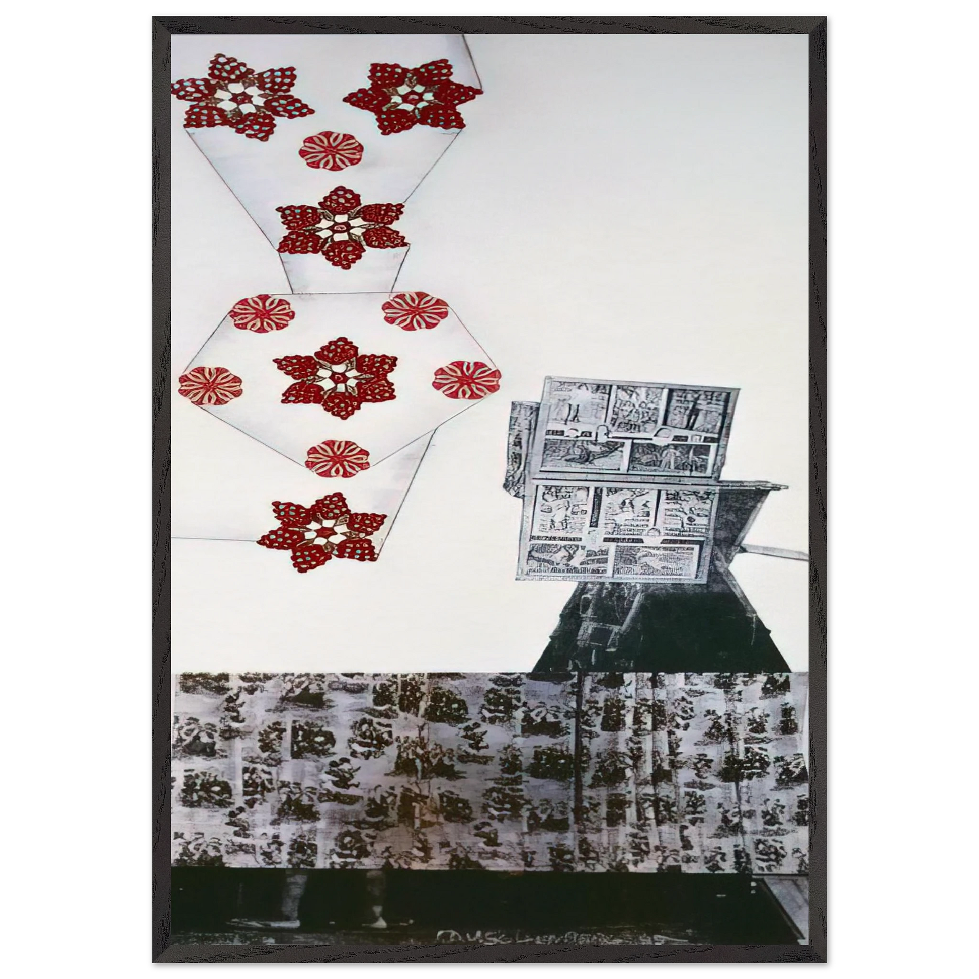 PARK ROCI MEXICO 1985 - Robert Rauschenberg Framed Art Print – Black Wooden Frame - Default Title - -Framed Art Print