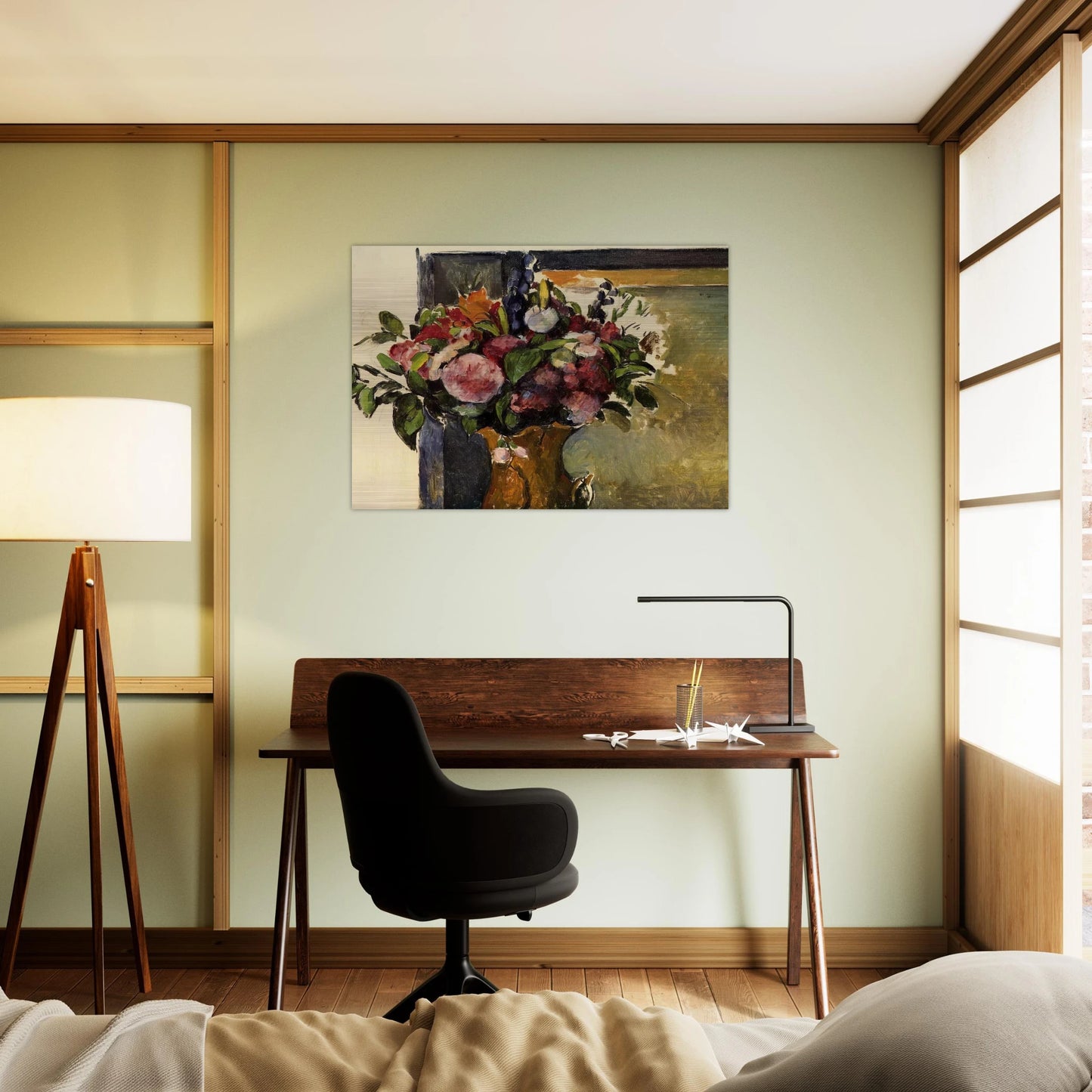 Flowers in a Vase - Paul Cézanne Brushed Aluminum Print - 70x100 cm / 28x40 inches | Paul Cézanne Aluminum Print | Paul Cézanne Prints