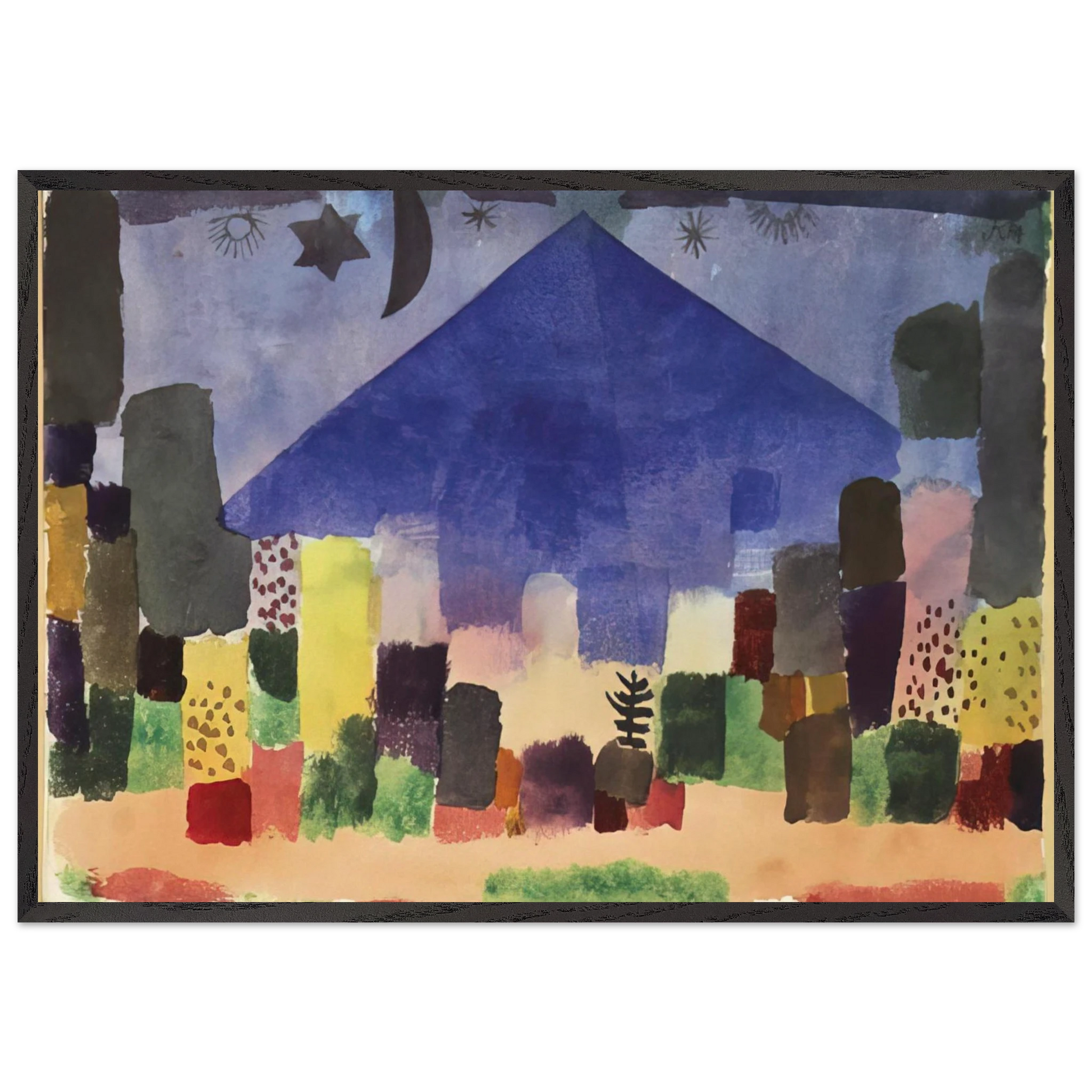 MOUNT NIESEN 1915 - Paul Klee Framed Art Print – Black Wooden Frame - Default Title - -Framed Art Print